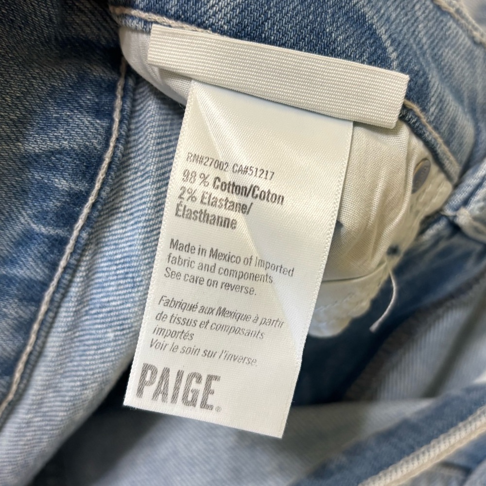 NWT PAIGE Arellia Wide Undone Hem High Waist Ankle Barrel Jeans, Fernanda 26 - Picture 9 of 14